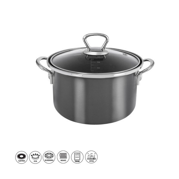 Smaltovaný hrnec s pokličkou 3,25 l Metalic – Orion-image-4