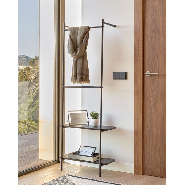 Černý nástěnný kovový set do předsíně Kave Home Galatia-image-1