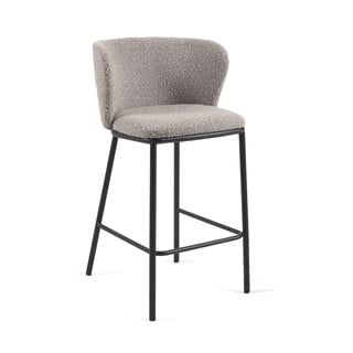 Světle šedá barová židle (výška sedáku 65 cm) Ciselia – Kave Home