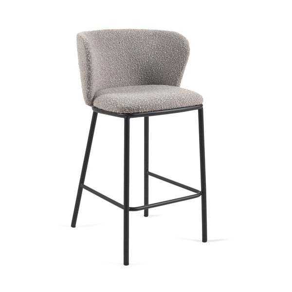 Šedé barové židle v sadě 2 ks (výška sedáku 65 cm) Ciselia – Kave Home