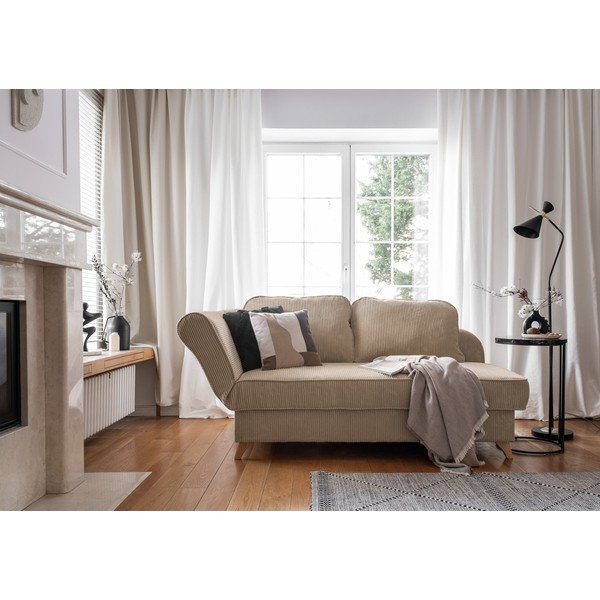 Taupe manšestrová lenoška (levý roh) Chic Charlotte – Miuform-image-4