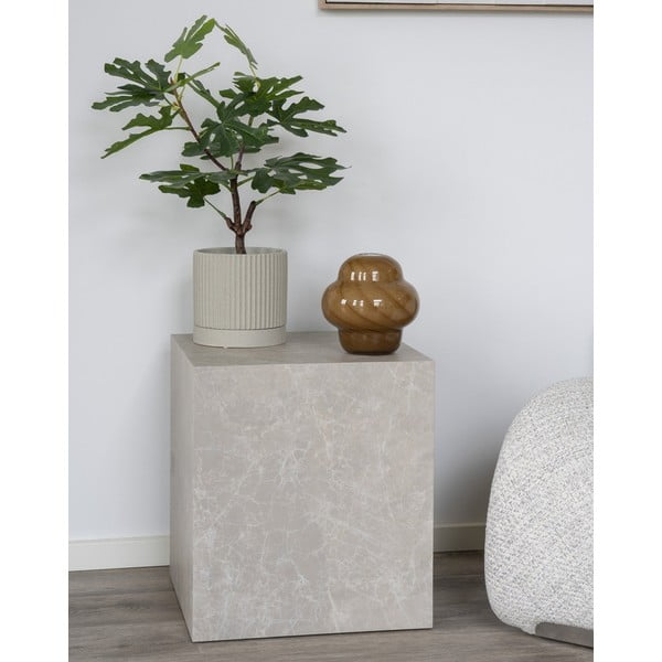 Odkládací stolek v dekoru mramoru 40x40 cm Prague – House Nordic-image-1