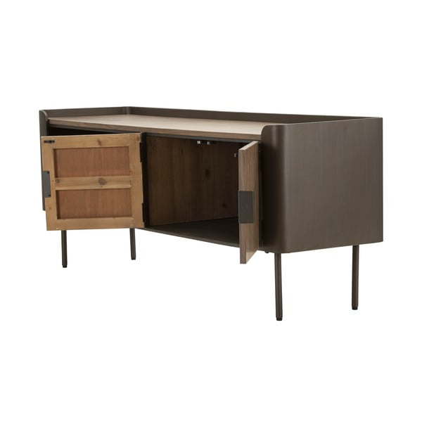 Hnědý TV stolek z jedlového dřeva 150x58 cm Toronto – Mauro Ferretti-image-3