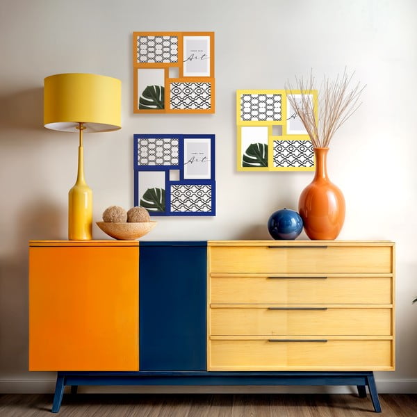 Tmavě modrý rámeček na zeď 27x27 cm – knor-image-1