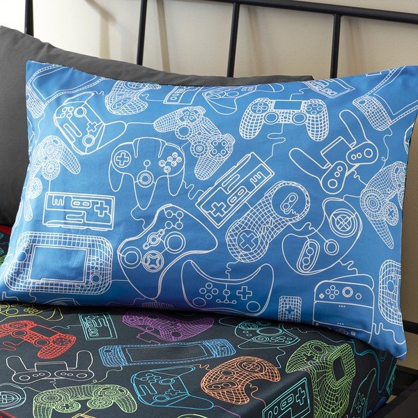 Černé dětské povlečení na jednolůžko 135x200 cm Power Up Gamer – Catherine Lansfield-image-3