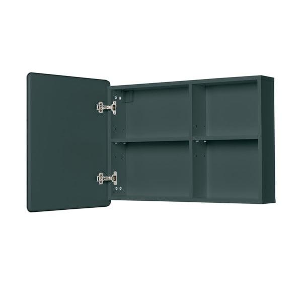 Tmavě zelená závěsná koupelnová skříňka se zrcadlem 80x58 cm Color Bath – Tom Tailor-image-3