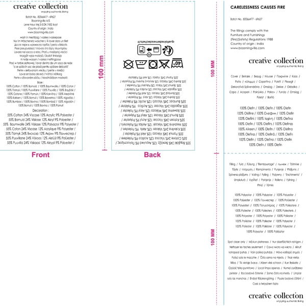 Bavlněný dekorační polštář 50x50 cm Pico – Bloomingville-image-4