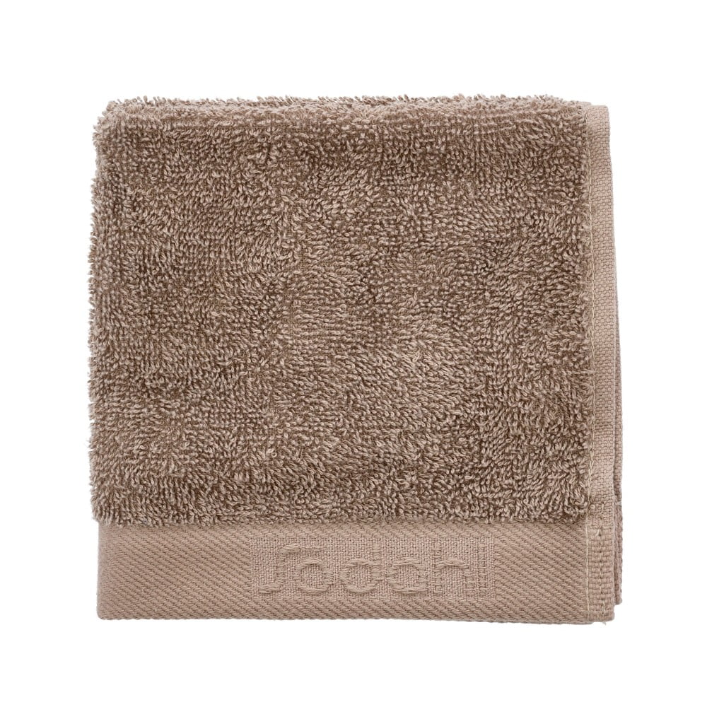 Hnědý froté bavlněný ručník 30x30 cm Comfort – Södahl