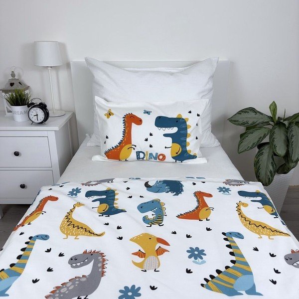 Bavlněné dětské povlečení do postýlky 100x135 cm Dino World – Jerry Fabrics-image-1
