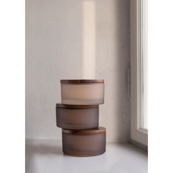 Béžový skleněný koupelnový organizér na vatové tampony Modest – Mette Ditmer Denmark-image-2