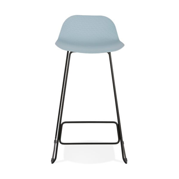 Modrá barová židle s černými nohami Kokoon Slade, výška sedu 76 cm-image-4