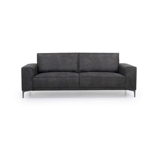 Tmavě šedá pohovka z imitace kůže 224 cm Copenhagen - Scandic