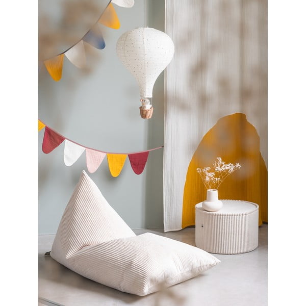 Krémový manšestrový dětský sedací vak Big Lounger – Wigiwama-image-3
