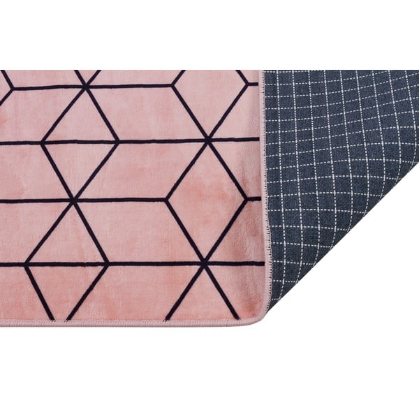 Růžový pratelný koberec 160x100 cm - Vitaus-image-3