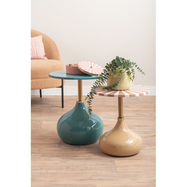 Kovový kulatý odkládací stolek ø 46 cm Kensi – Leitmotiv-image-1
