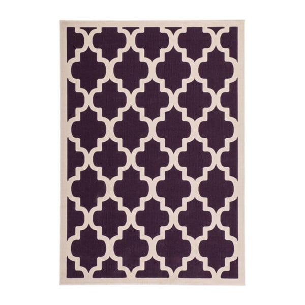 Fialovo-bílý koberec Kayoom Maroc 2087 Lila, 120 x 170 cm
