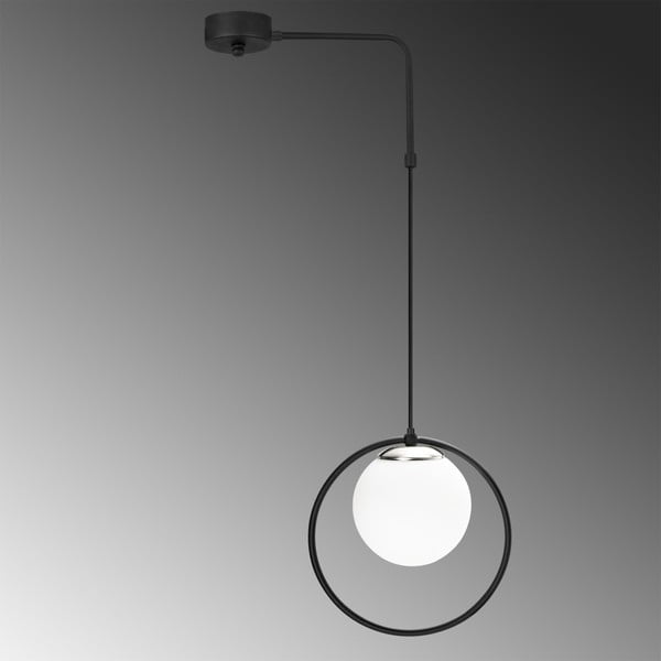 Černé kovové závěsné svítidlo Opviq lights Elpidas-image-2