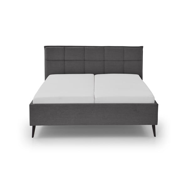 Antracitová čalouněná dvoulůžková postel s úložným prostorem s roštem 180x200 cm Paulo – Meise Möbel-image-3