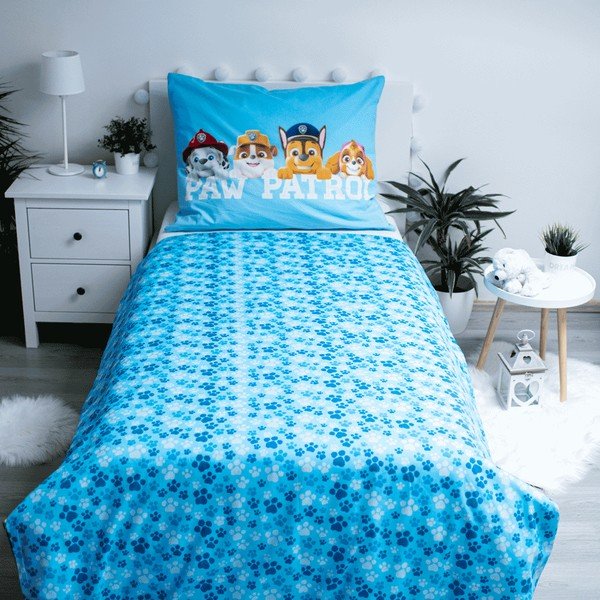 Bavlněné dětské povlečení na jednolůžko se svítícím efektem 140x200 cm Paw Patrol – Jerry Fabrics-image-2