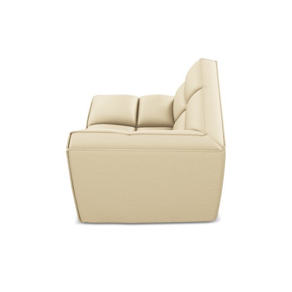 Krémový modul pohovky z imitace kůže Kalai – Makamii-image-3