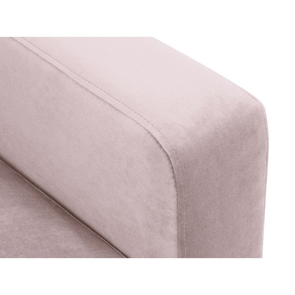 Růžová sametová pohovka Kooko Home Harmony, 158 cm-image-1