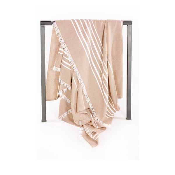 Béžová bavlněná deka 150x200 cm Solene – Tiseco Home Studio-image-3