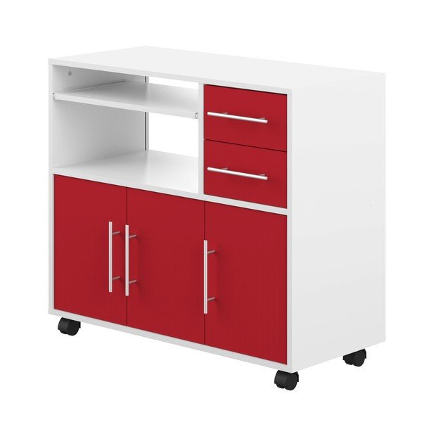 Červená komoda na kolečkách Symbiosis Marius-image-3