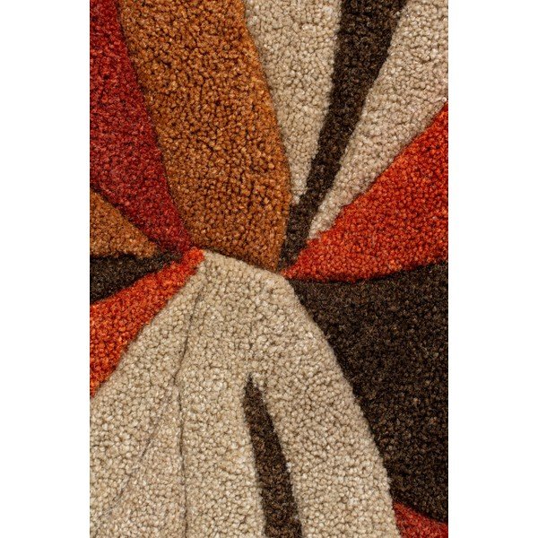 Oranžový koberec Flair Rugs Splinter, ⌀ 135 cm-image-1