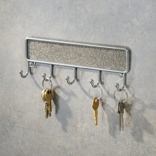 Kovový věšák na klíče iDesign Twillo, 21 x 14 cm