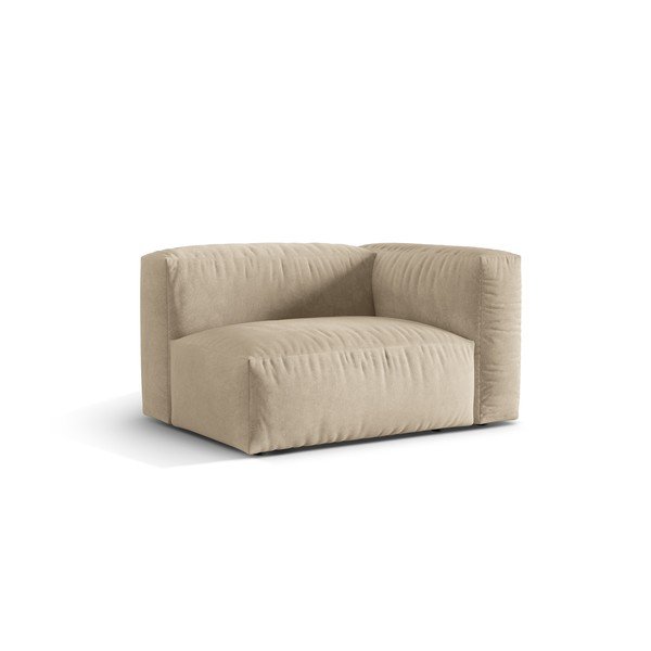 Béžový sametový modul pohovky (pravý roh) Martina – Micadoni -image-1