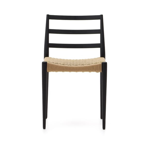 Jídelní židle z dubového dřeva v černo-přírodní barvě v sadě 2 ks Analy – Kave Home-image-3