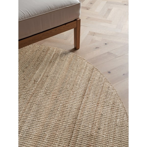 Jutový kulatý koberec taupe ø 160 cm Bouclé Jaipur – Hanse Home-image-2