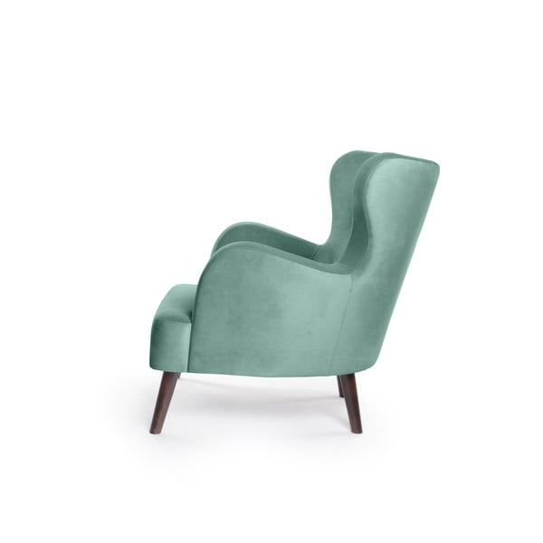 Sametové křeslo ušák v mentolové barvě Noemye – Bonami Selection-image-3
