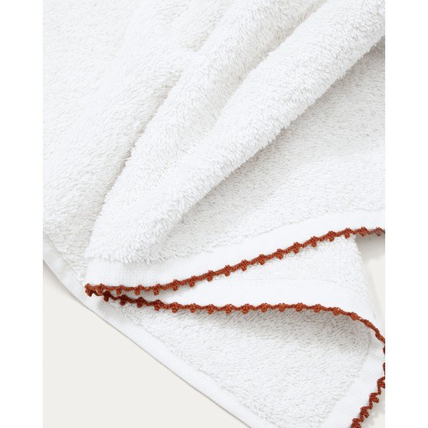 Bílý froté bavlněný ručník 50x90 cm Sinami – Kave Home-image-1