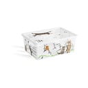 Bílý plastový úložný box s víkem 37x26x15 cm C Box Style – KIS