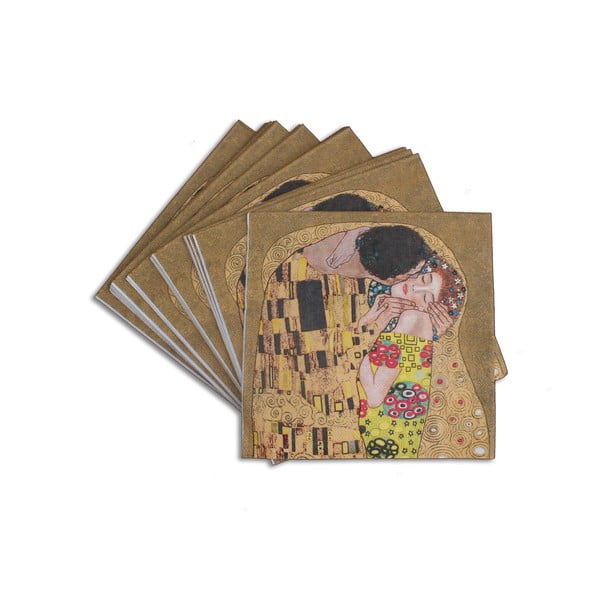 Gustav Klimt - ubrousky Kiss, 40 ks