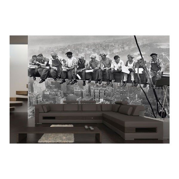 Velkoformátová tapeta Dělníci na traverze, 315x232 cm