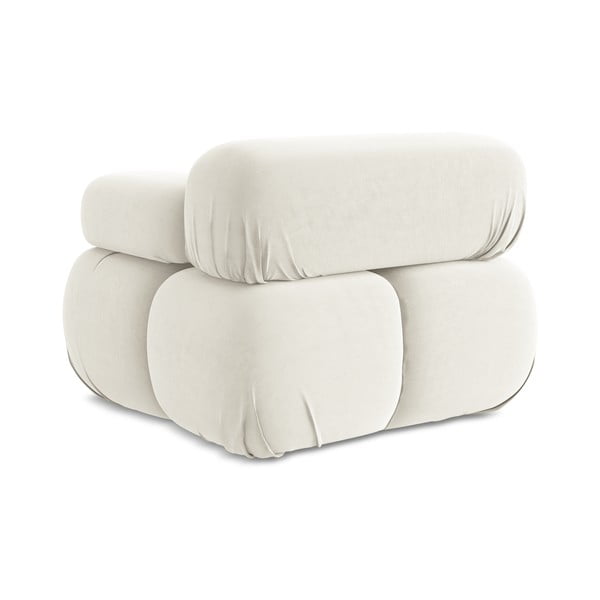 Bílý sametový modul pohovky (pravý roh) Lokua – Makamii-image-4