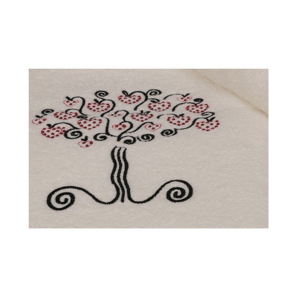 Set bílého ručníku a bílé osušky s barevným detailem Arbre-image-3