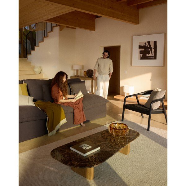 Ručně malovaný obraz s rámem/na plátně 100x100 cm Arilan – Kave Home-image-1