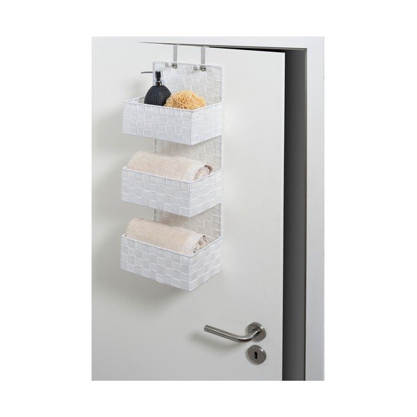 Bílý trojitý koupelnový organizér Wenko Adria-image-1