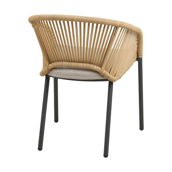 Béžová kovová/polstrovaná zahradní židle Novella – House Nordic-image-4