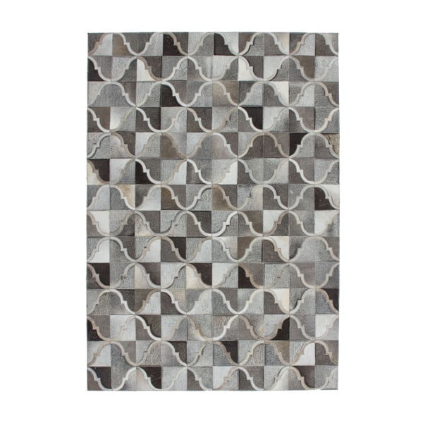 Kožený koberec Eclipse Grey, 160x230 cm