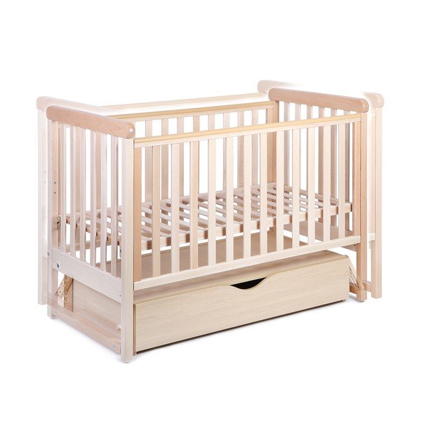 Dětská houpací postýlka z bukového dřeva YappyKids Move, 60 x 120 cm-image-2