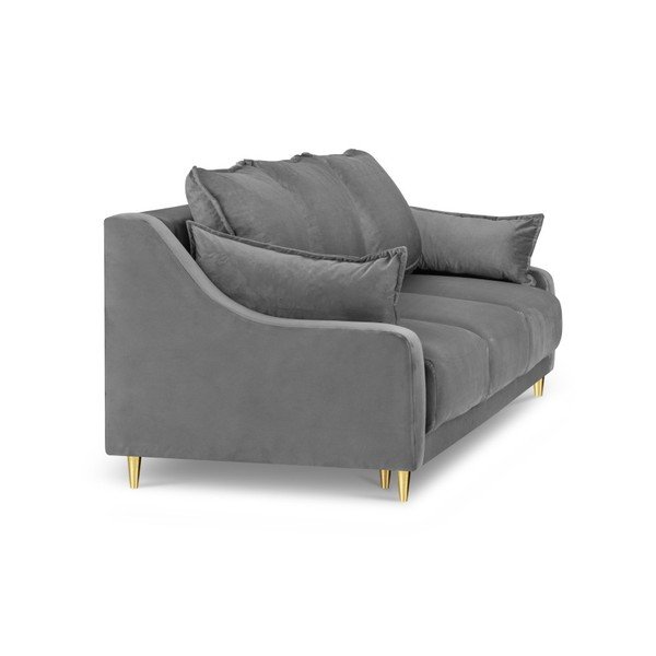 Světle šedá rozkládací pohovka s úložným prostorem Mazzini Sofas Pansy, 215 cm-image-3