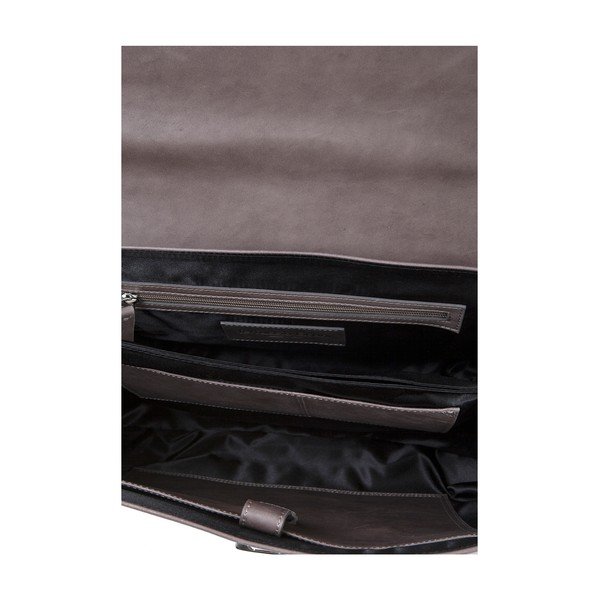 Šedohnědá pánská taška z telecí kůže Ferruccio Laconi Brief-image-3