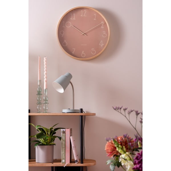 Růžové nástěnné hodiny Karlsson Sencillo, ø 40 cm-image-1