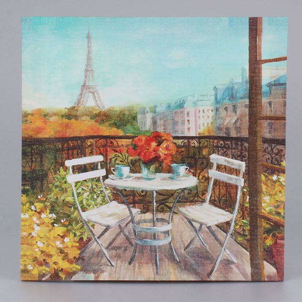 Obraz na plátně Paris Morning, 38x38 cm