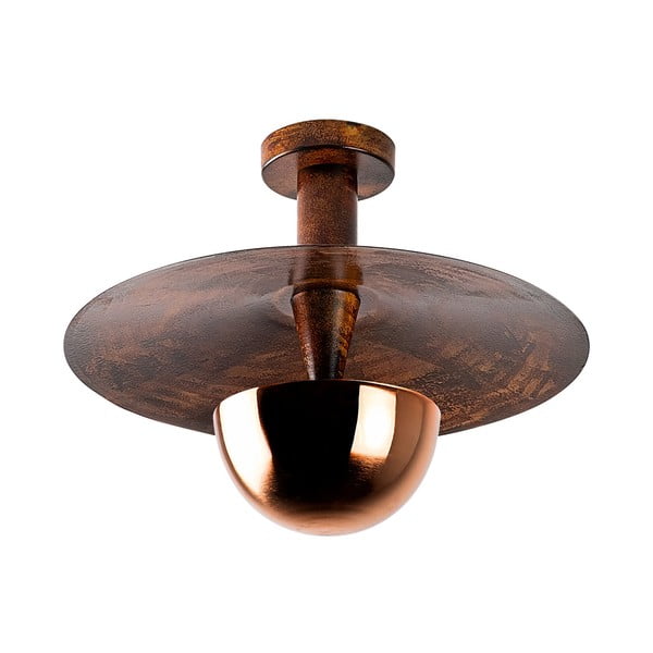 Stropní svítidlo v měděné barvě s kovovým stínidlem ø 38 cm Kurt – Opviq lights