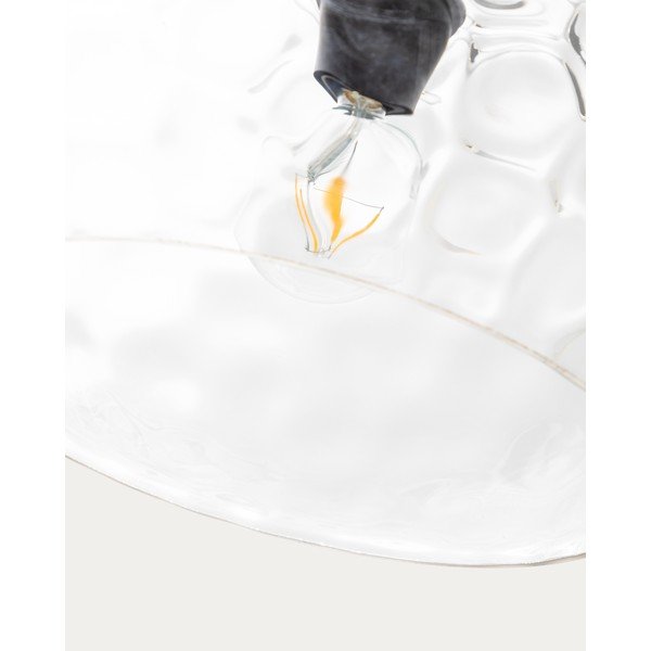 Černé závěsné svítidlo se skleněným stínidlem ø 40 cm Balma – Kave Home-image-3